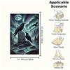 "Midnight Mystique: Raven Statue with Norse Runes - Perfect for Fantasy Enthusiasts"Blanket Flannel Throw Blanket for Sofa, Bed, Travel, Cam