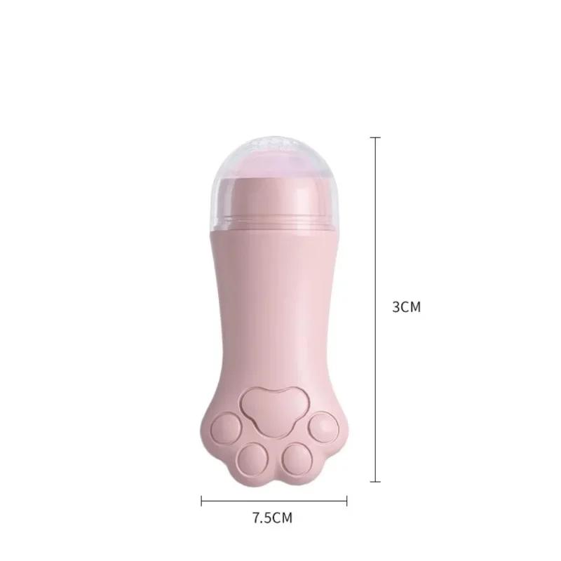 Washable Portable Cartoon Beauty Care Product Skin Pore Cleaning Face Natural Rose Quartz Oil-Absorbing Roller Oil Removing Tool