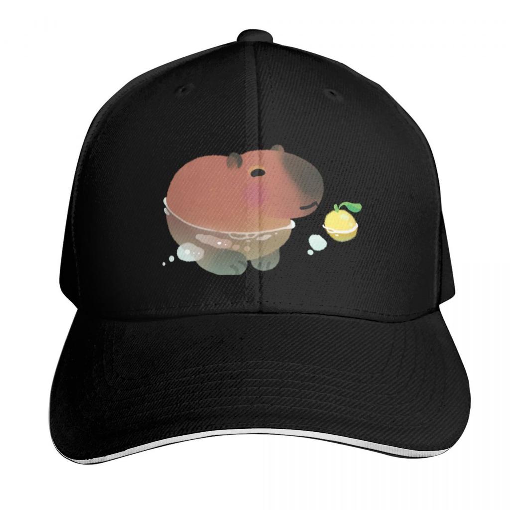Capybath time Baseball Cap New In The Hat birthday Snapback Cap Winter hat Ladies Unisexs