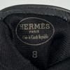 Excellent HERMES gloves Leather gloves with Serie buttons black leather mens Used