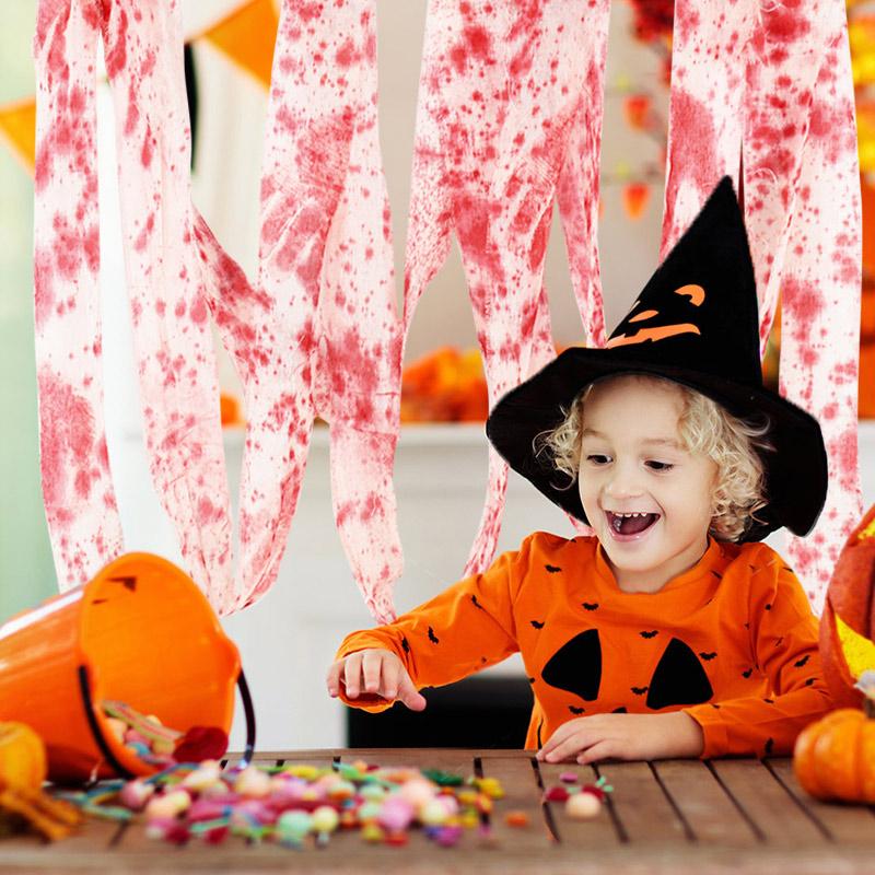 D5 Halloween Decoration 5M Artificial Blood Bandage Zombie Ghost Cosplay Costume Prop Courtyard Secret Room Haunted House Decor