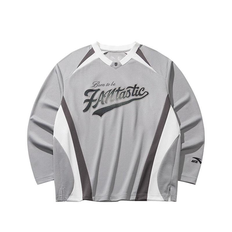 

Anta Fan Zhendong Series Unisex College Style V-Neck Long Sleeve T-Shirt 3XL