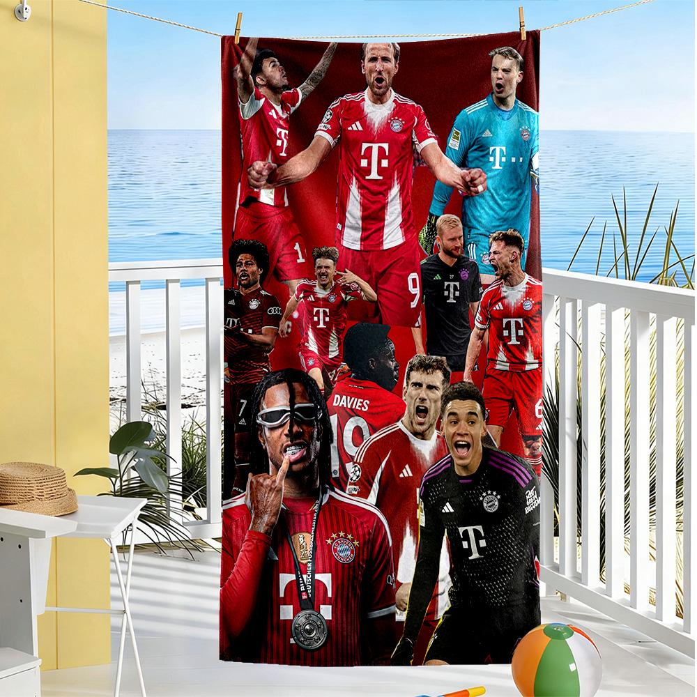Bayern Munich Beach Towel Super Soft Microfiber Quickdry Fabric Comfortable Lightweight