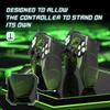 PlayVital PS5 Controller Silicone Mecha Rhino Shockproof Protective Easy Includes Thumb Grips and Compatible with Charging Black and Green Cover,