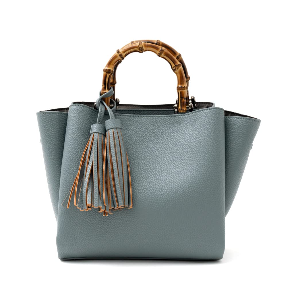 

Vita Felice Bamboo Handle Mini Bag for Women [VITAFELICE] 2-way inb-90032p (Light Blue)