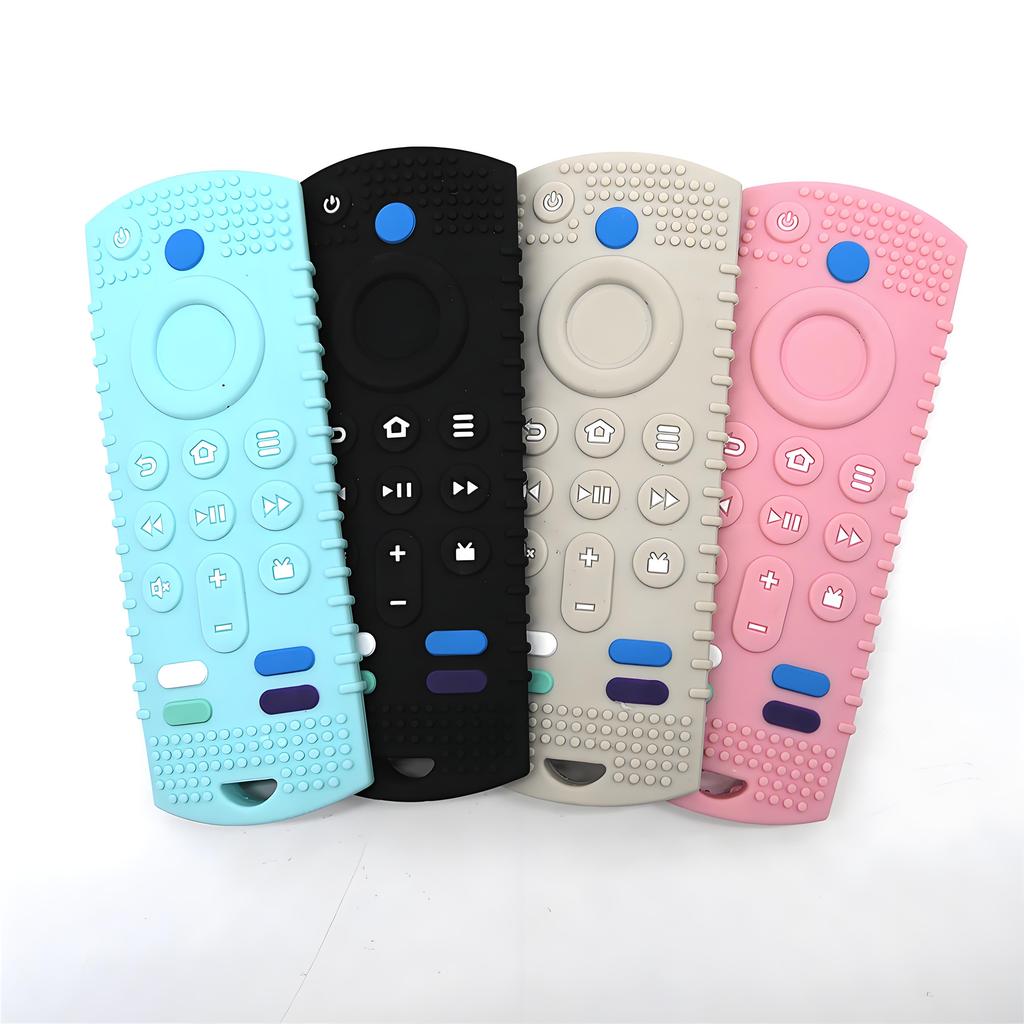 Silicone Baby Teether Soothing Teether Early Educational Sensory Toys for Infant Teether Remote Control Shape