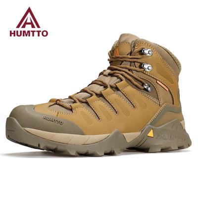 Wasserdichte Stiefel Herren rutschfeste Outdoor Wanderschuhe für Herren Klettern Trekking Sneakers Leder Sicherheitsstiefeletten