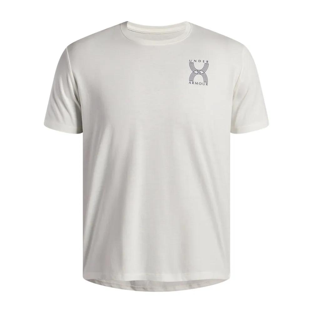 Under Armour SS25 T Shirt Men s White Stone Gray/Downpour Gray 1389823-114 LG
