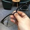 Men's Prescription Glasses Half-frame Silver Black Anti Blue Light Myopia Glasses Trendy Vintage Nearsighted Glasses -1.0 To-6.0