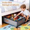 Under bed Storage Bag with Wheels Lid Quilt Bags Wardrobe Clothes Organizer Storage Box Dustproof Organizer Large Capacity