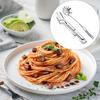 Stainless Steels Spaghetti Spoon and Tongs Ergonomic Kitchen Tool With Drain Holes For Frying Boiling And Serving Food
