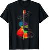 Guitar Art Tee; Music Instrument Illustration; Artistic Graphic Unisex T-Shirt