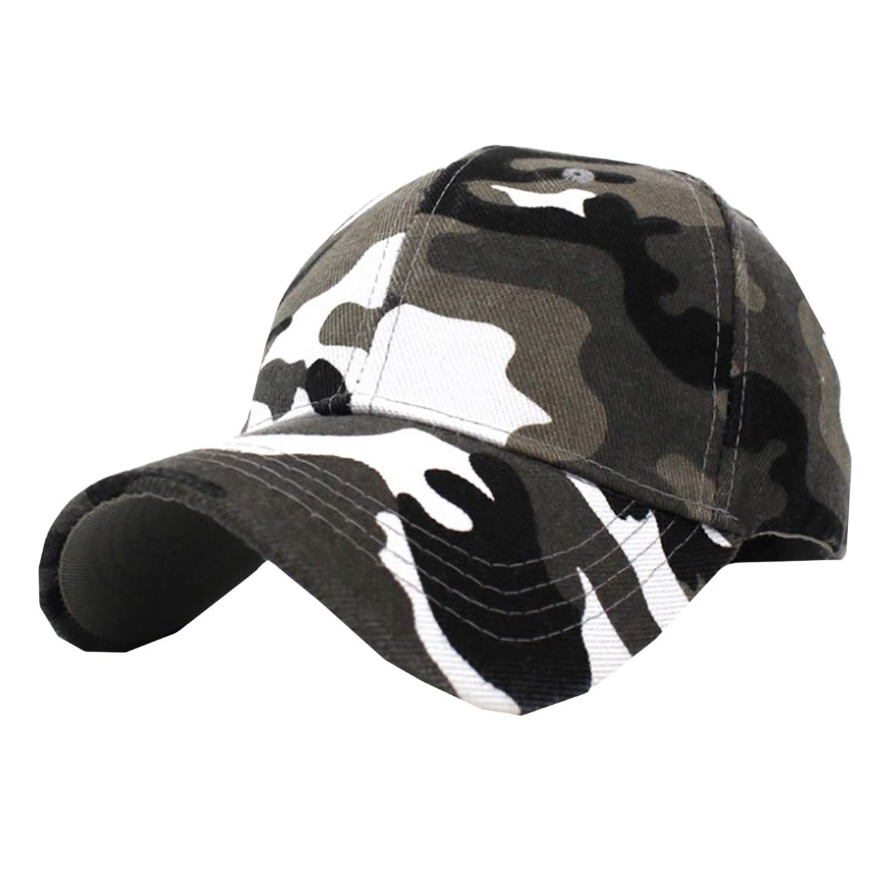 

WHITE FANG Hat Cap Camouflage Military Stylish Camo Casual Outdoor CA276 Camouflage Men s (01 Gray)