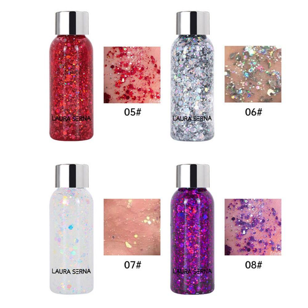 Gel, Sequins Face & Body Glitters Nail Hair Face Body Decoration Art Sequins Gel  Hair Decoration