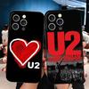 U-U2 Rock Band Soft Phone Case for iPhone 16 16E 17 Air 15 Pro Max 14 Plus 13 Mini 11 12 7 Black Cover Back Shell