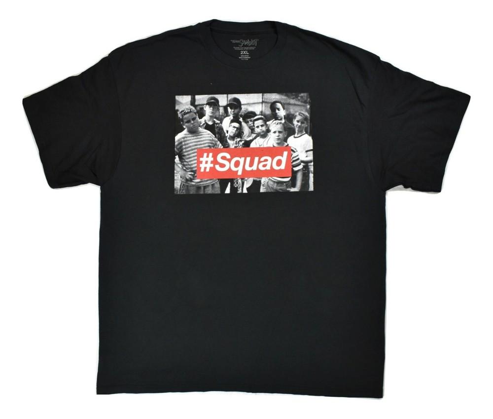

The Sandlot Mens Baseball #Squad Group Photo Black Tee Shirt New 3XL