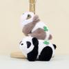 Adorable Realistic Panda Plush Keychain Stuffed Animal Souvenir With Short Plush