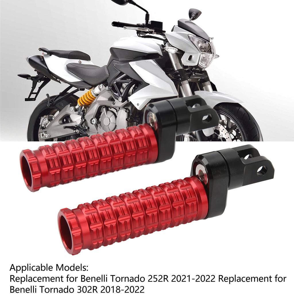 1 Pair Motorcycle Foot Pegs CNC T6063 Aluminum Alloy Anodized Replacement For 252R 2021‑2022