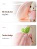 Little Rabbit Plush Keychain: Cute Fruit Pendant Toy for Women