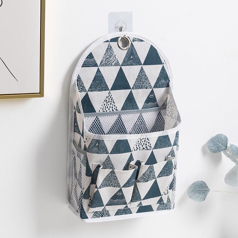 Cotton Linen Wall Hanging Storage Bag For Dorm Room Organization With Multipurpose Use