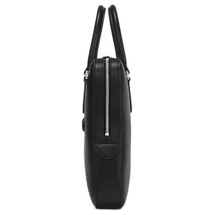 Montblanc Meisterstück 4810 Hexagonal White Star Zipper Leather Briefcase Men Briefcase Black 130912