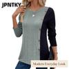 JPNTKY Women's Fashion Casual O-Neck Long Sleeve Blouses & Shirts