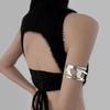 Metal Double-layer Hollow Arm Ring Bracelet Niche Fashion Personality Exaggerated Bracelet Women's Simple High-end Jewelry