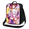 No Game No Life Zero Cover Image Insulated Lunch Bag for Women Bento Storage Food Boxes Portable Container Cooler Lunch Box Tote