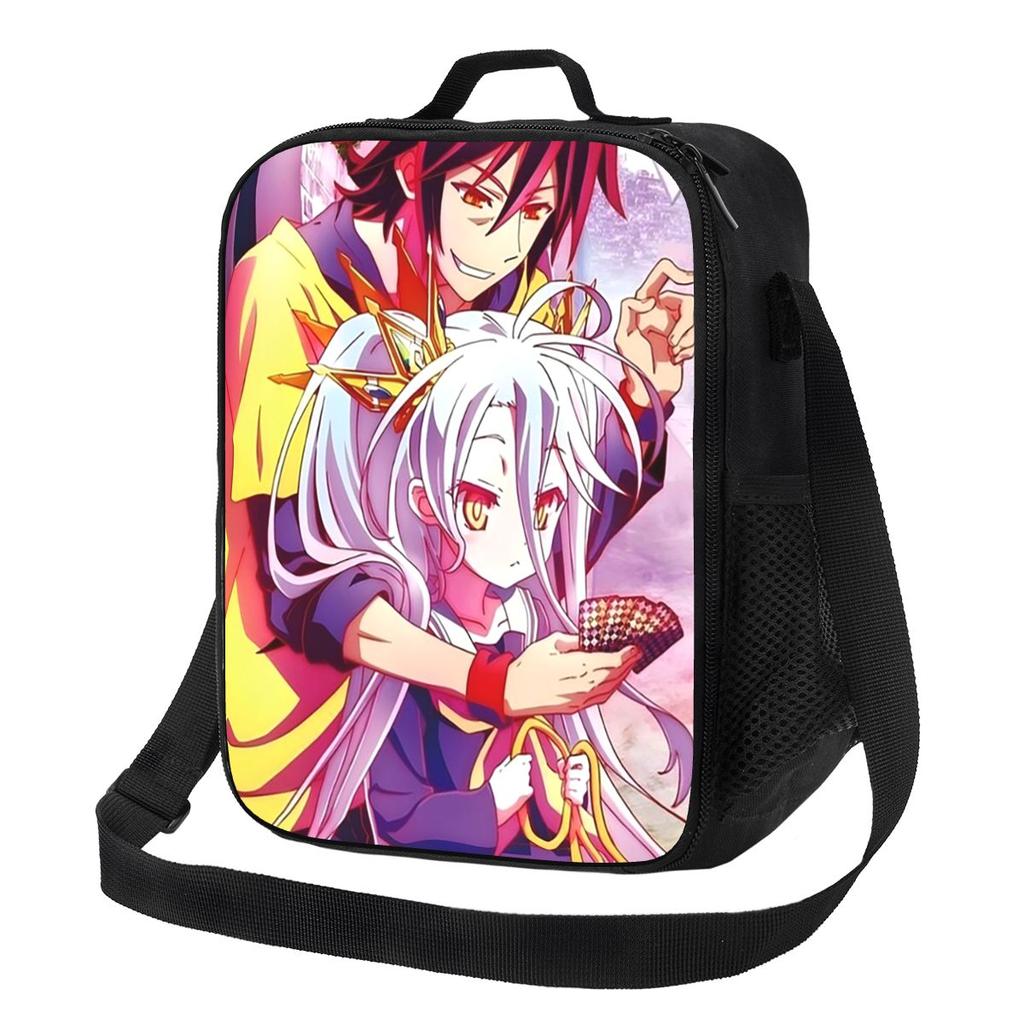 No Game No Life Zero Cover Image Insulated Lunch Bag for Women Bento Storage Food Boxes Portable Container Cooler Lunch Box Tote