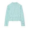 European and American style, wholesale women's clothing temperament polka dot shirt jacket + polka dot pocket mini shorts