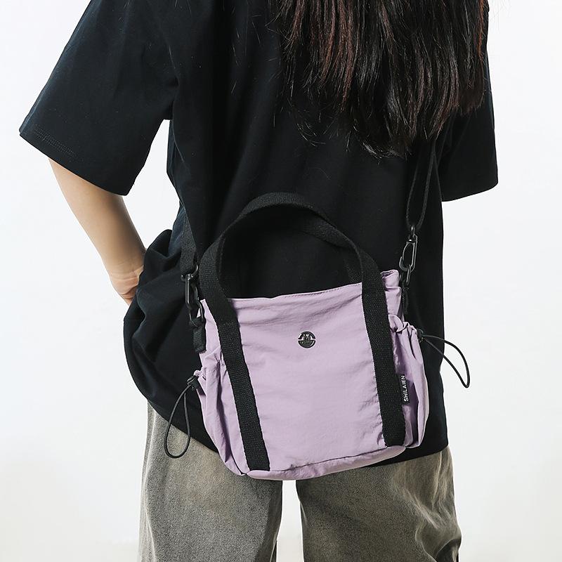 Crossbody bag women's shoulder bag simple commuter versatile tote bag casual canvas trendy sports mobile phone bag men