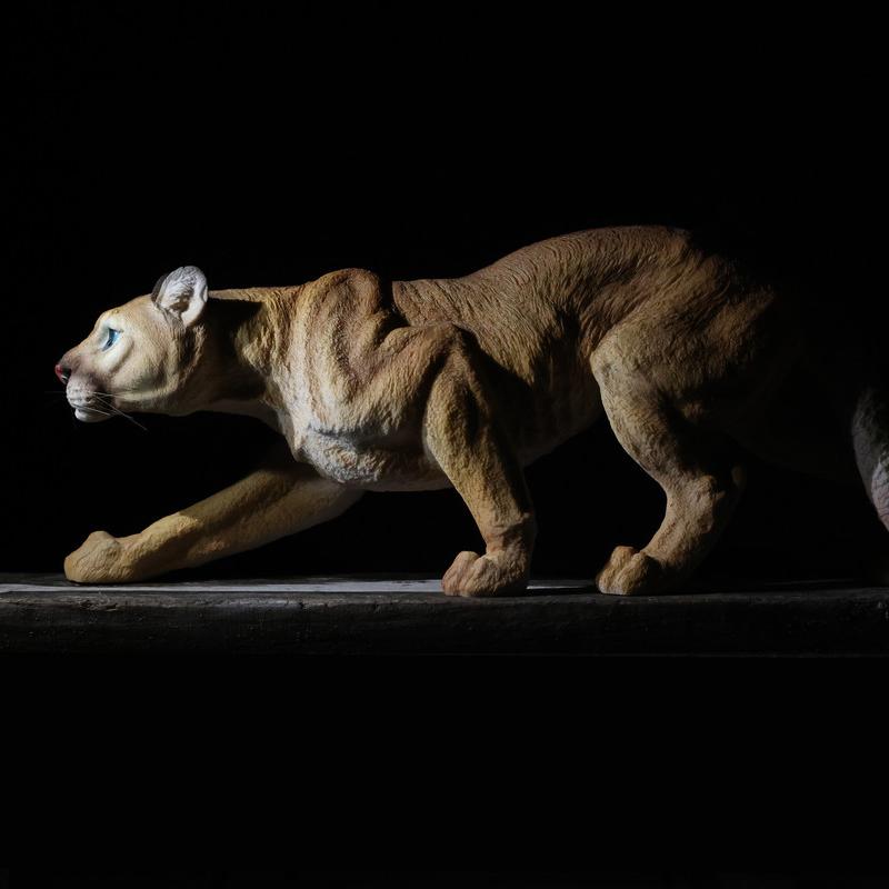 Light Luxury & High Simulation Cougar Animal Model Action Figure Gift Room Ornament Gk Decoration Trendy Toy Collector'S Gift