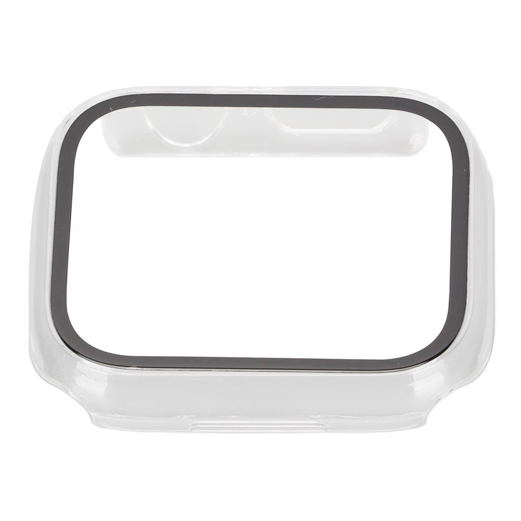 Protective Watch Shell Case with Tempered Glass Full Coverage HD Screen Protector for IWatch Series 7 2021