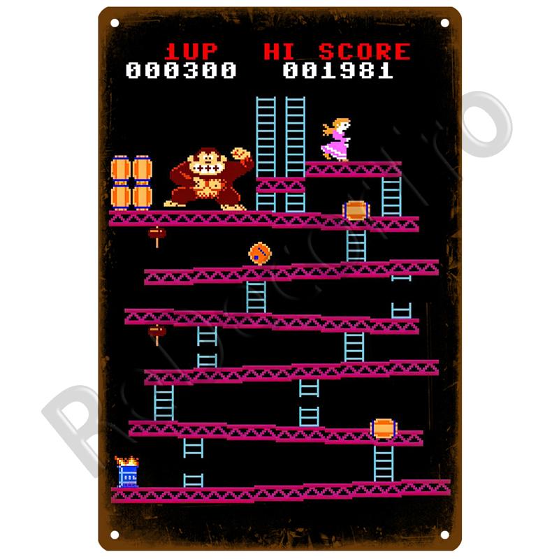

Винтажный настенный плакат для геймера, металлический знак, декоративная настенная тарелка, кухонная табличка, металлический винтажный декор, аксессуары 20x30cm