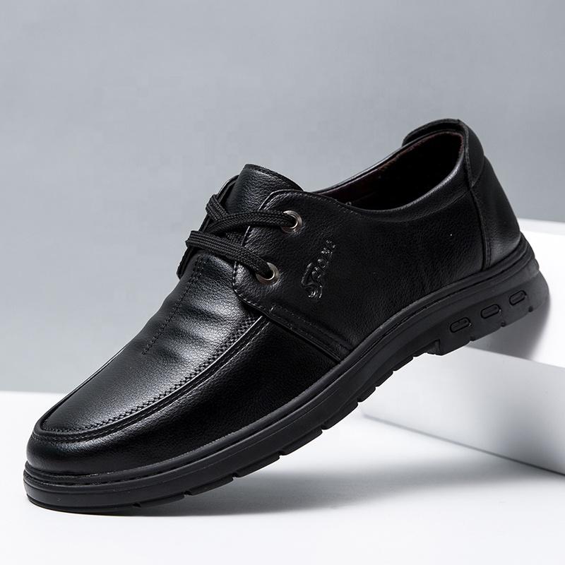 Men's shoes Flat shoes Walking shoes Lazy simple soft-soled men's casual leather shoes