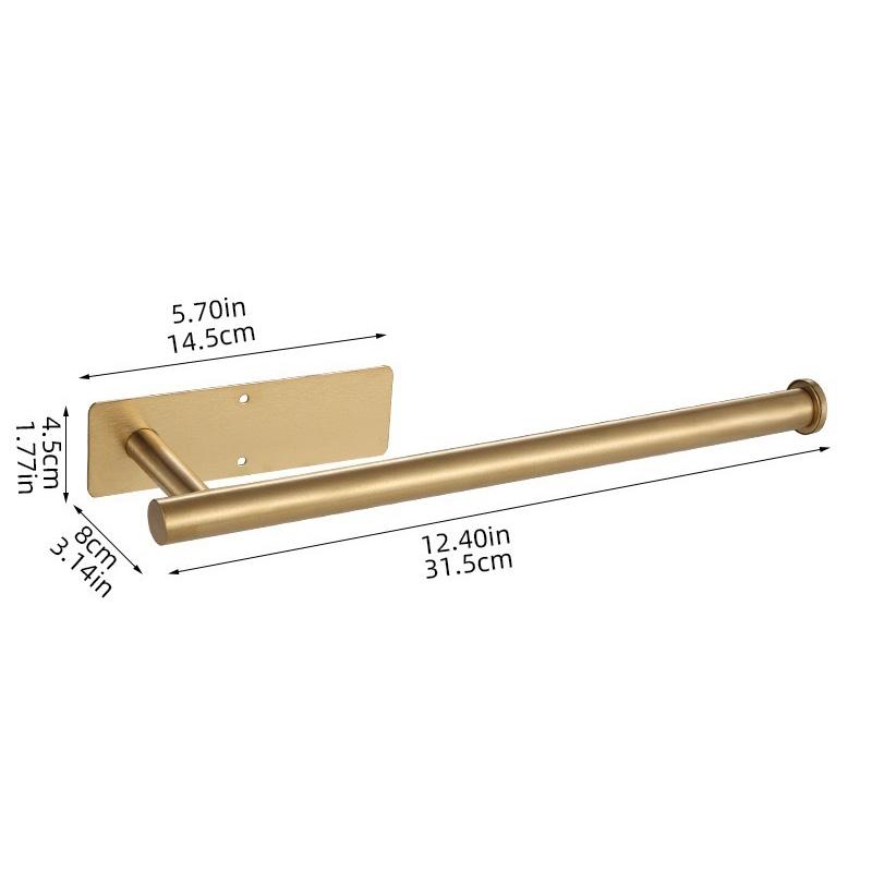 Stainless Steel Toilet Paper Holder, No Drilling Wall Mount Tissue Rack for Bathroom, Adhesive Toilet Roll Holder