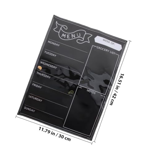 Magnetic erasable whiteboard menu board black refrigerator magnet for task list and weekly schedule