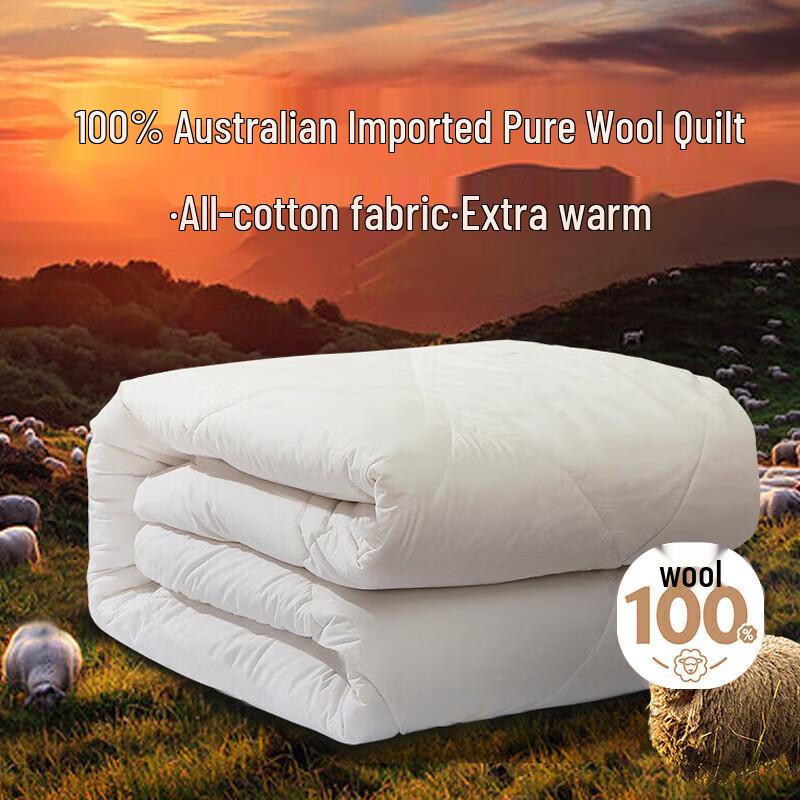 Fuanna 100% Australian Wool Winter Quilt Single (152x210cm)