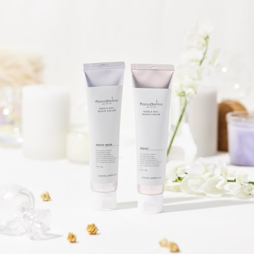 NANOAMINO Nano Amino Hand & Nail Repair Cream, Moist Rose, 80g, a Salon-exclusive Nail and Hand Cream for Hairdressers and Hairdressers. This Fermente