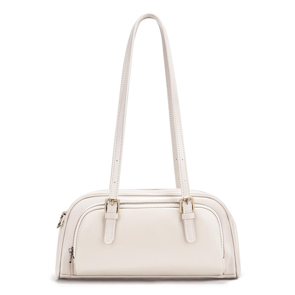 Women French Style Underarm Bag Genuine Leather Shoulder Bag