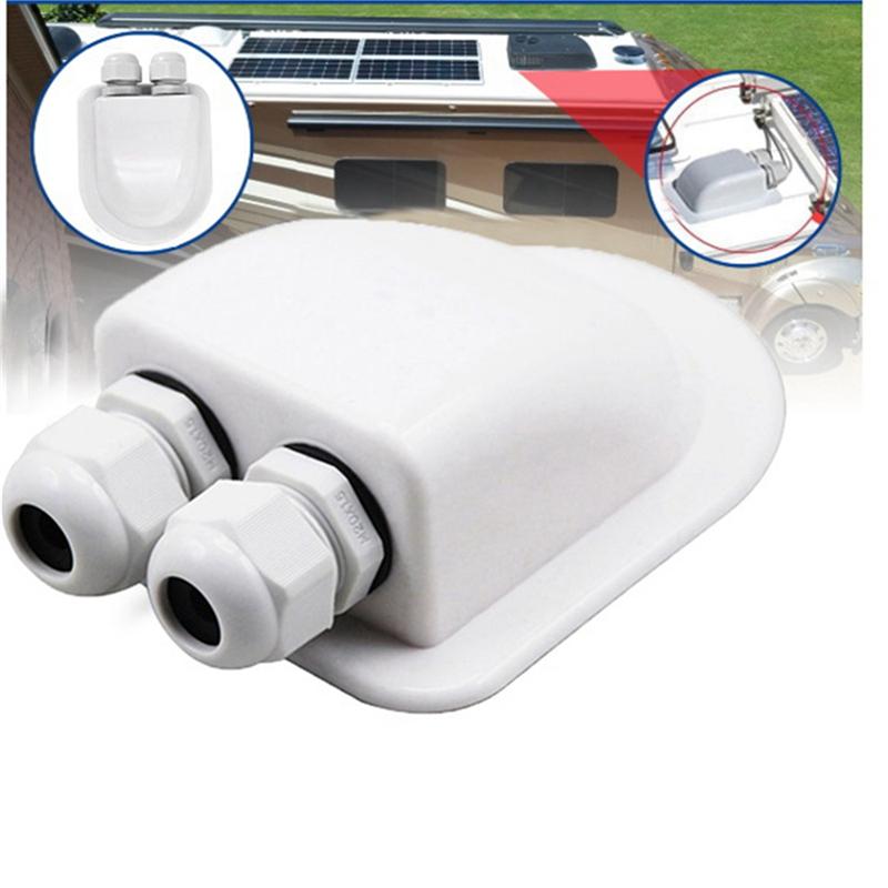 A16P-3X Double Wire Entry Gland Box Solar Panel Roof Wire Entry Gland Box Cable Motorhome Double Hole RV Yacht