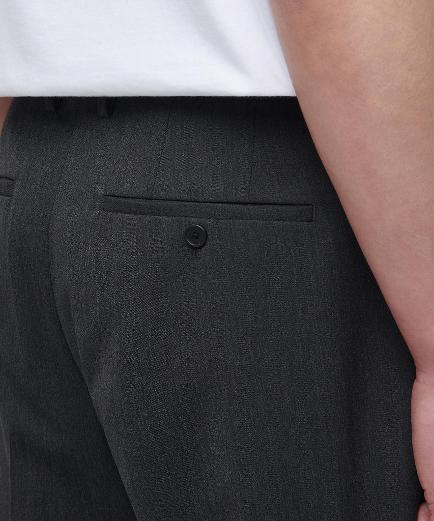 MUSINSA STANDARD Lightweight Real Wide Hidden Elastic Waist Slacks [Charcoal Gray]
