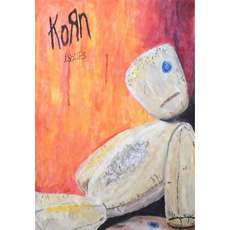 Korn Rockband Musikalbum Cover Leinwand Poster Druck Wandkunst Bild für Wohnzimmer Schlafzimmer Bar Café Heimdekor Akzent