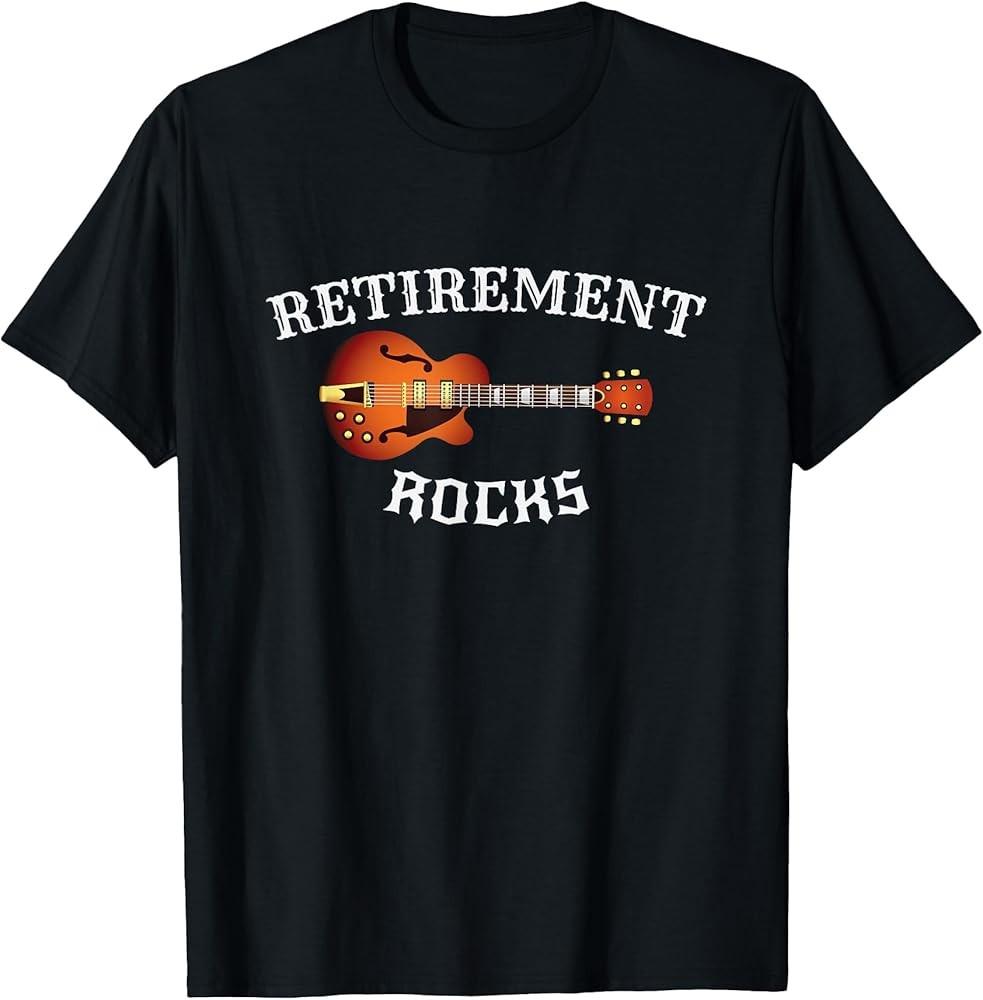 Retirement Rocks Acoustic Guitar Old Rockers Gift TShirt Unisex T-Shirt L