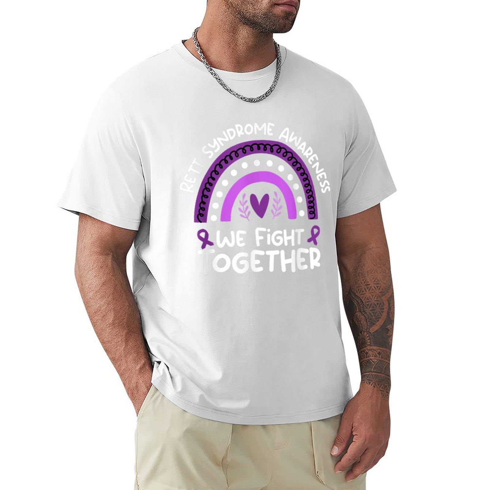 We Fight Together Rett Syndrome Awareness Rett Syndrome Tshirt Stretch Fabric Comfort Tshirt S