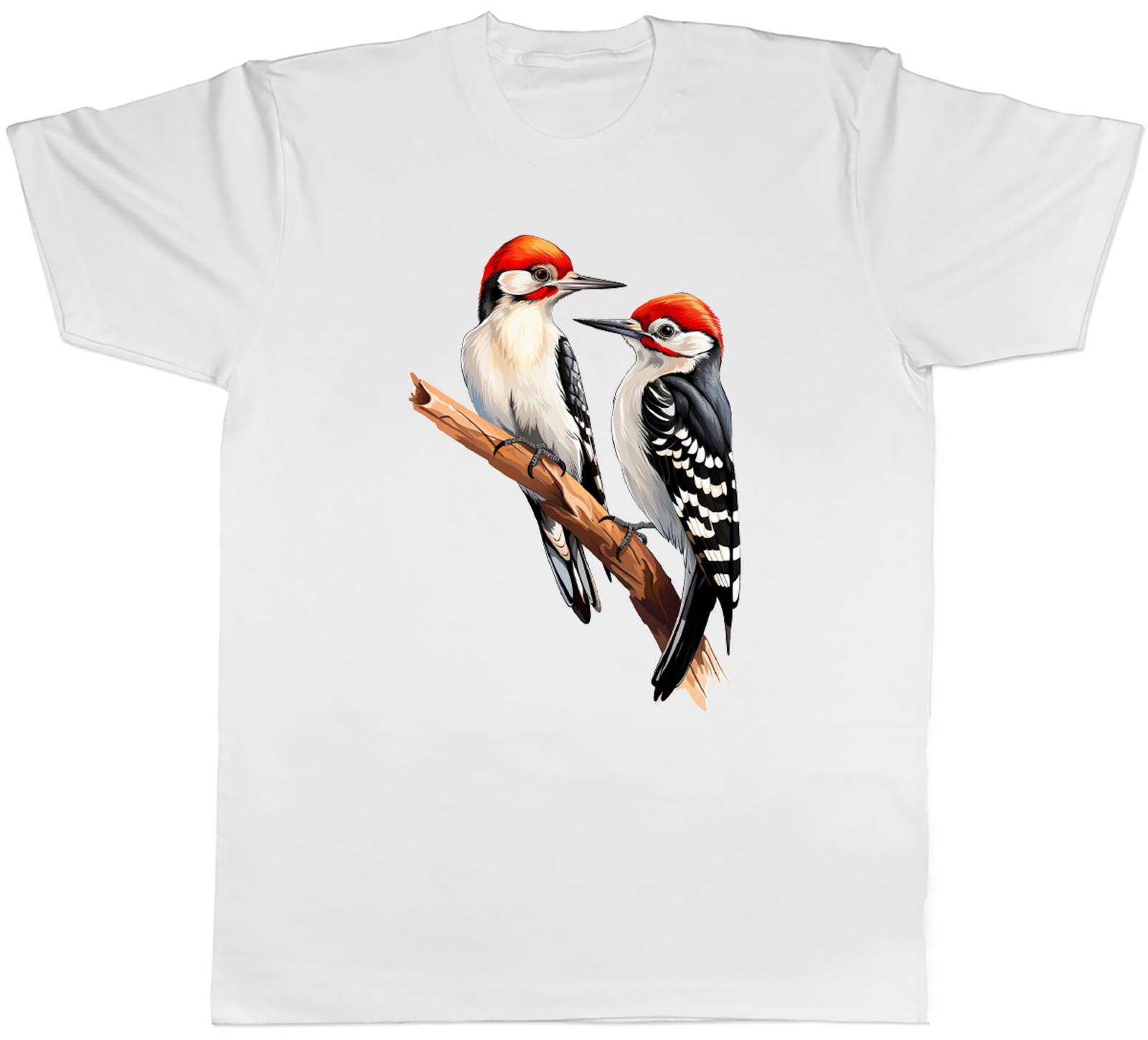 Indian Woodpeckers Unisexs TShirt Two Birds on a Branch Tee Gift S