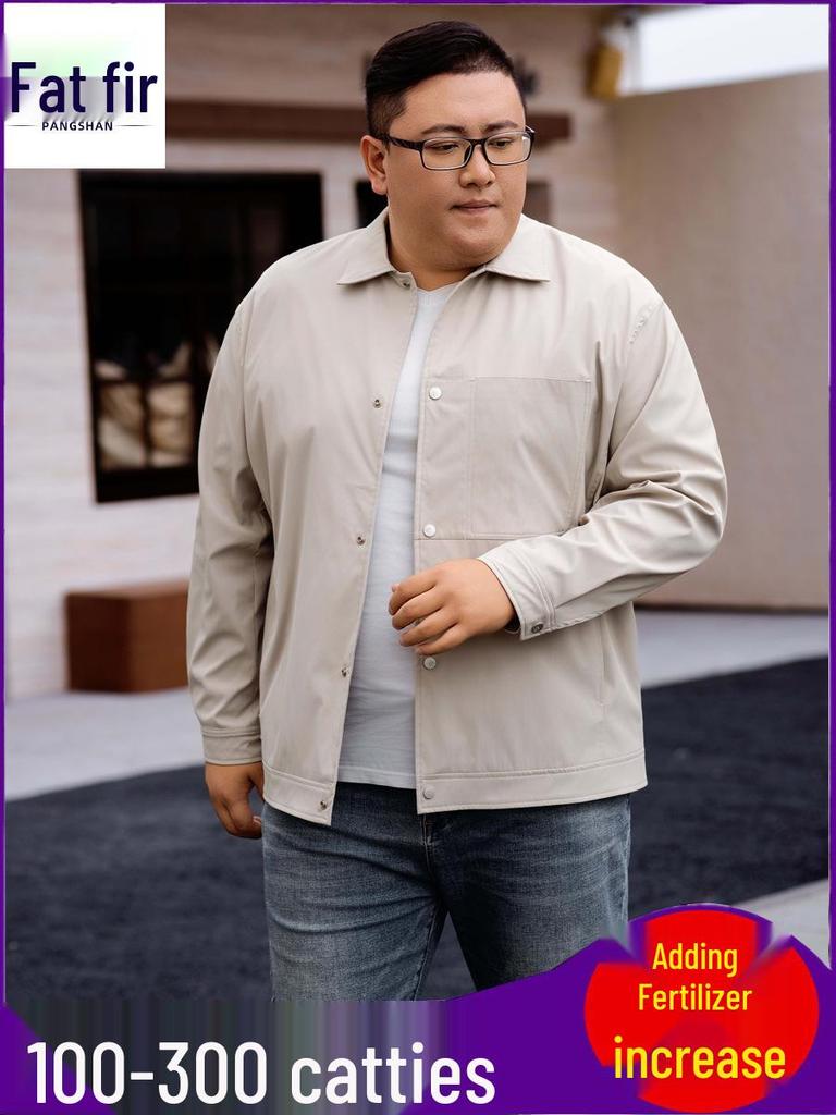 2025 Spring/Autumn Thin Plus Size Men's Business Casual Administrative Jacket