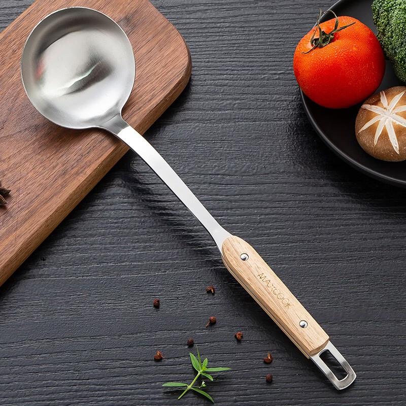 

MAXCOOK Wood Star Series Stainless Steel Ladle
