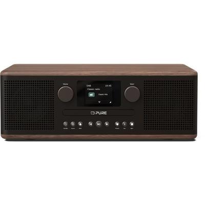 CD Player &; Digital Radio - PURE - Classic C-D6 - Black Coffee/Walnut