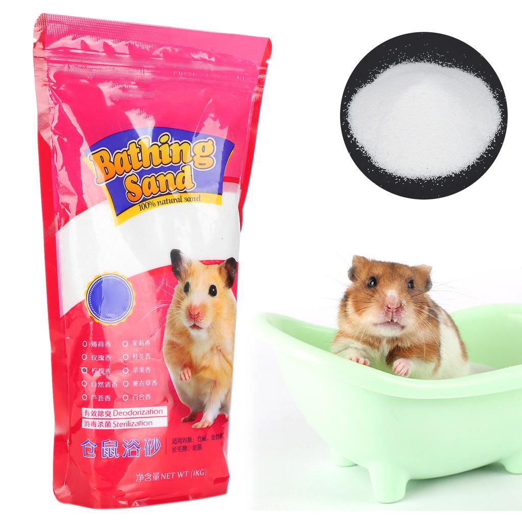 1kg Hamster Bathing Sand Small Pet Shower Cleaning Deodorizing Tool Pet Supplies